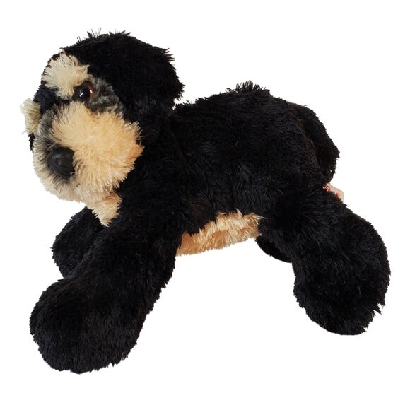 Black and Tan Puppy Dog Plush Toy by Aurora. 6 Inch - Picture 2 of 7